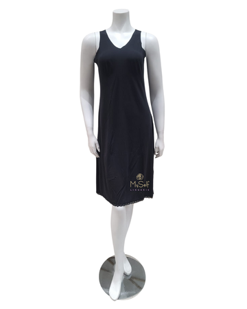 Slimit SLM2590 39" Black Moulded Seamless Full Slip myselflingerie.com
